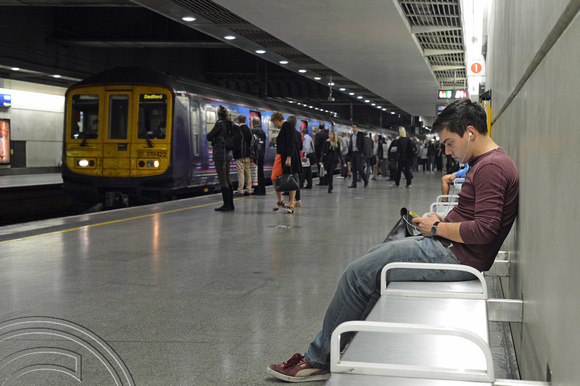 DG192940. All plugged in. St Pancras International. 10.9.14.
