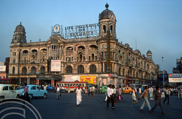 T03226. Victorian buildings on Chowringhee. Calcutta. West Bengal. India. 28thFebruary 1992.