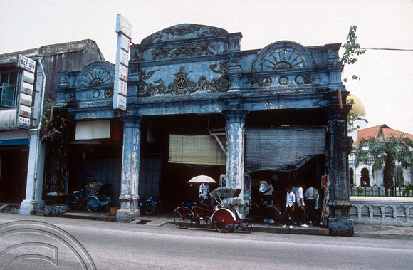 T03507. Chinese buildings. Lebuh Chulia. Georgetown. Penang island. Malaysia. 5th May 1992