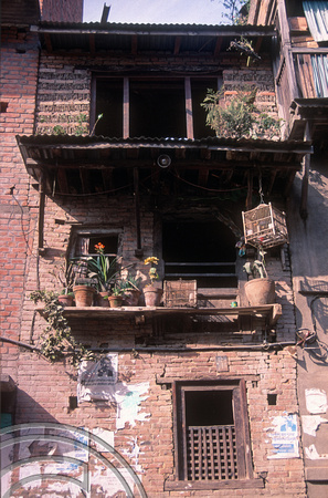 T03266. Old building in the city. Kathmandu. Nepal. March 1992