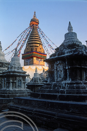 T03278. The Monkey Temple. Kathmandu. Nepal. 12th March 1992