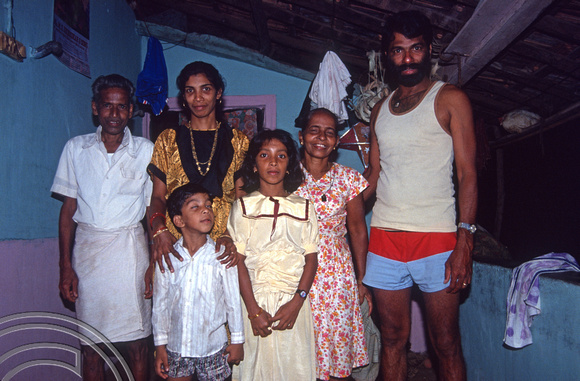 T03134. The Fernandez family. Arambol. Goa. India. January 1992.