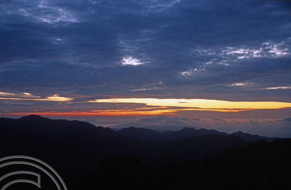 T04079. Dawn over Mount Kelimutu. Moni. Flores. Indonesia. 10th September 1992