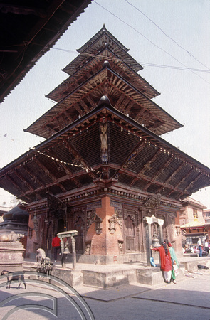 T03282. Temple in Durbar Square. Patan. Kathmandu Valley. Nepal. 12th March 1992