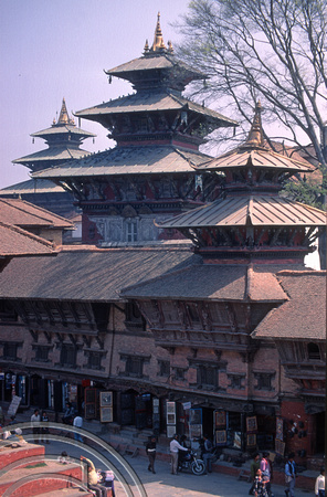 T03262. Buildings in Durbar Square. Kathmandu. Nepal. March 1992