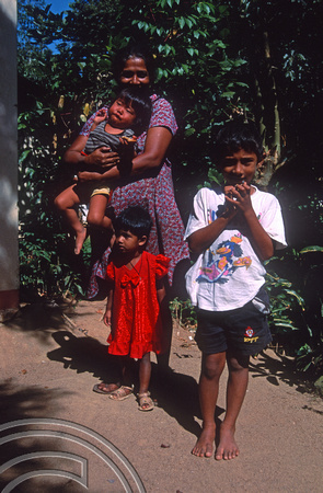 T03175. Irene at her homestay. Kandy. Sri Lanka. February 1992.