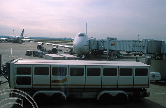 T02861. Air France flight to Delhi. Charles de Gaulle Airport. France. 14th October 1991
