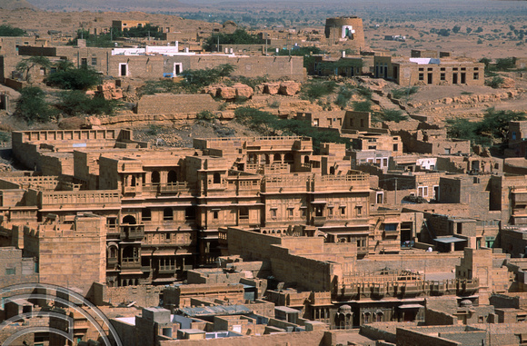 T02981. View from the fort. Jaisalmer. Rajasthan. India. 3rd November 1991