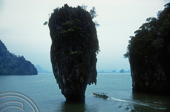 T03469. James Bond island. Ko Phangnan. Thailand.  28th April 1992