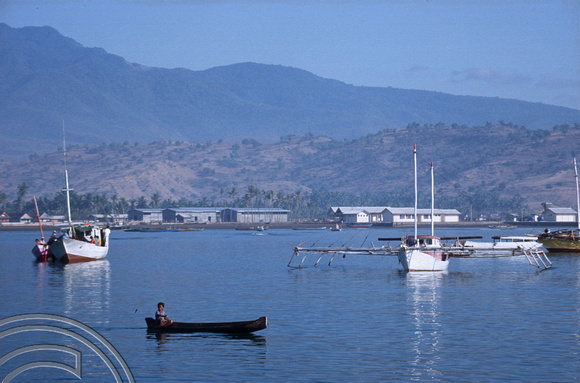 T04003. Boats in the harbour. Sape. Sumbawa. Indonesia. 29th August 1992