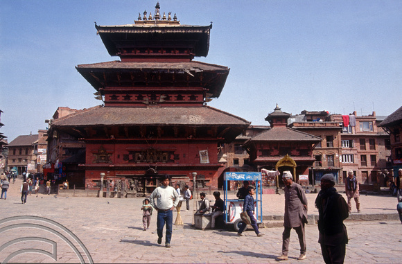 T03296. Buildings in the Square. Bakhtapur. Kathmandu Valley. Nepal. 13th March 1992
