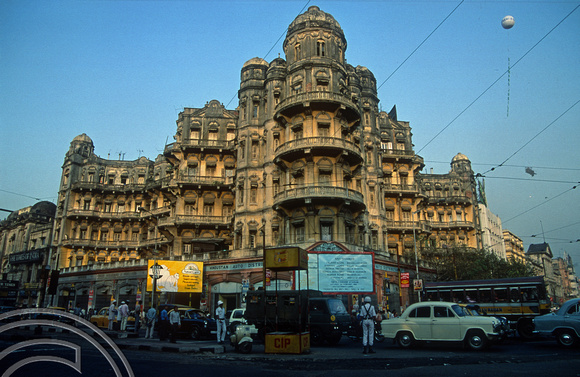 T03224. Victorian buildings on Chowringhee. Calcutta. West Bengal. India. 28thFebruary 1992.