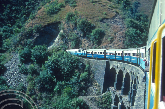 T02909. On the Shimla - Kalka train. Himachal Pradesh. India. 22nd October 1991