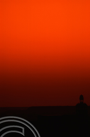 T02988. Sunset. Jaisalmer. Rajasthan. India. 3rd November 1991