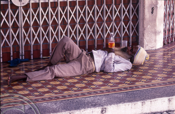 T03567. Homeless. Georgetown. Penang. Malaysia. 16th May 1992