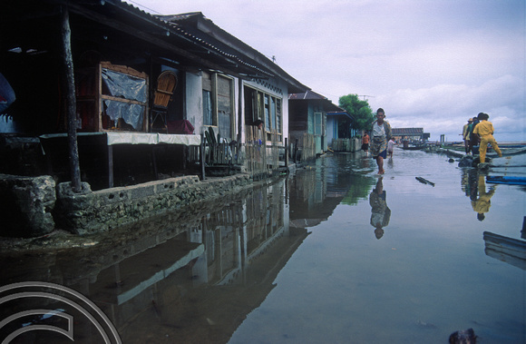 T03731. Floods after a storm. Maura Siberut. Mentawai Islands. Indonesia.  16th June 1992