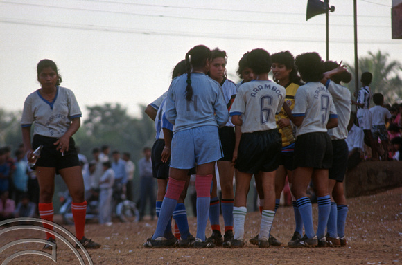 T03132. The Arambol ladies football team. Goa. India. January 1992.