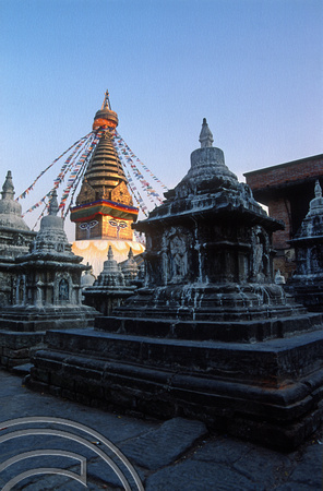 T03279. The Monkey Temple. Kathmandu. Nepal. 12th March 1992