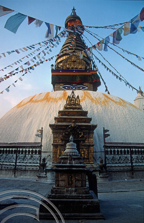 T03276. The Monkey Temple. Kathmandu. Nepal. 12th March 1992