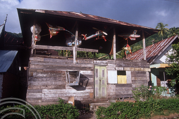 T03870. House of models. Maninjau. West Sumatra. Indonesia. 25th June 1992