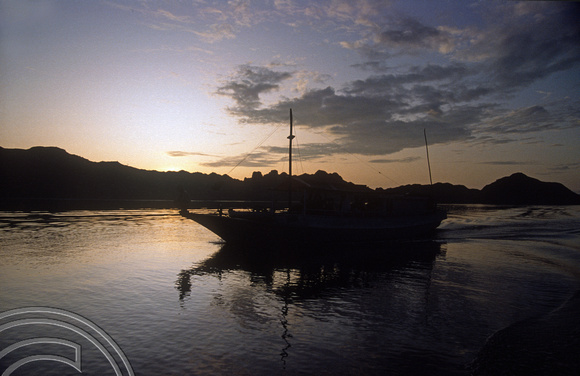 T04019. Dawn over the island. Komodo. Indonesia. 2nd September 1992
