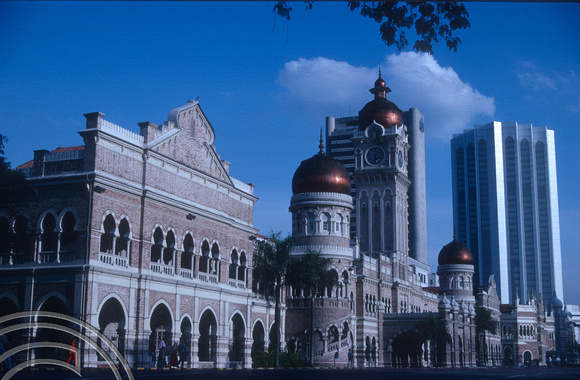 T03536. Building contrasts. Kuala Lumpur. Malaysia. 10th May 1992