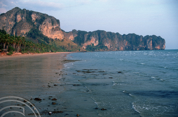 T03423. The beach. Ao Nang. Thailand. 18th April 1992