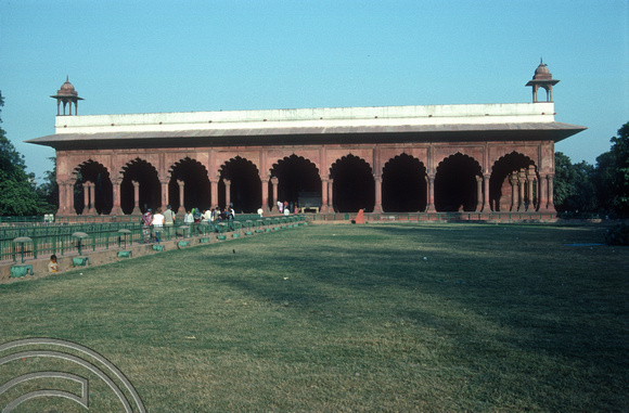 T02935. Hall of Public Audiences. Red Fort. Delhi. India. 25th October 1991