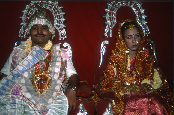 T02893. Bride and groom. Paharganj. Delhi. India. 16th October 1991