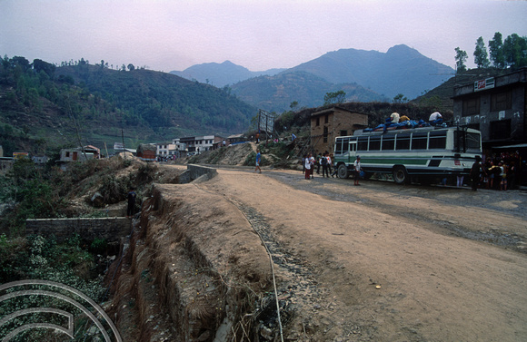 T03346. Bus break on the Pokhara- Kathmandu road. Nepal. 25th March 1992