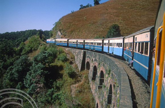 T02907. On the Shimla - Kalka train. Himachal Pradesh. India. 22nd October 1991