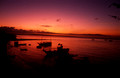 T04134. Sunset over the harbour. Semau Island. Timor. Indonesia. 14th September 1992