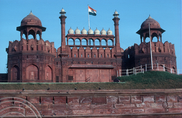 T2938. The Lahore gate of the Red Fort. Old Delhi. India. 25th October 1991.