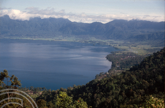 T03880. Looking down on the lake. Maninjau. West Sumatra. Indonesia. 26th June 1992