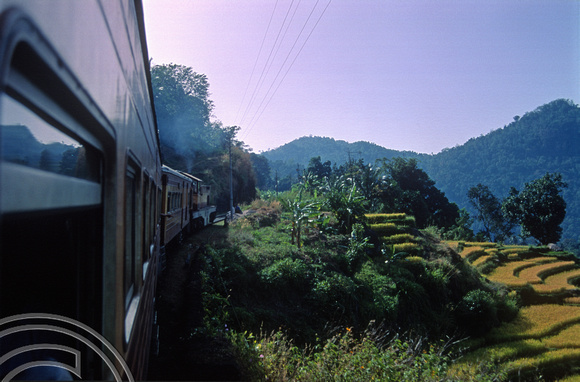 T03156. The train from Colombo to Kandy. Sri Lanka. 5th February 1992.