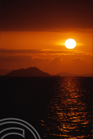 T04014. Islands at Sunset. Flores. Indonesia. 1st September 1992