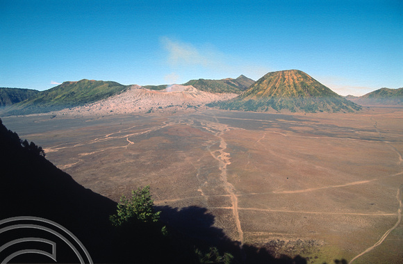 T03946. Crater and plain at Mount Bromo. Java. Indonesia. 24th July 1992
