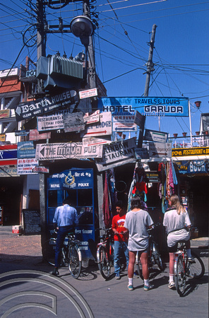 T03318. Streetsigns. Thamel. Kathmandu Valley. Nepal. 14th March 1992
