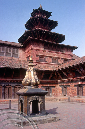 T03289. Buildings in the Square. Bakhtapur. Kathmandu Valley. Nepal. 13th March 1992