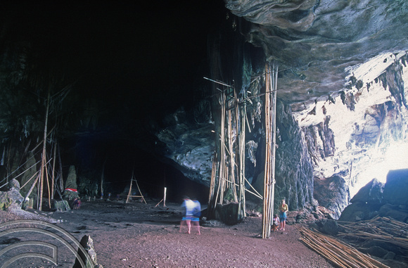 T03439. Inside birds nest caves. Ko Phi Phi. Thailand.  25th April 1992