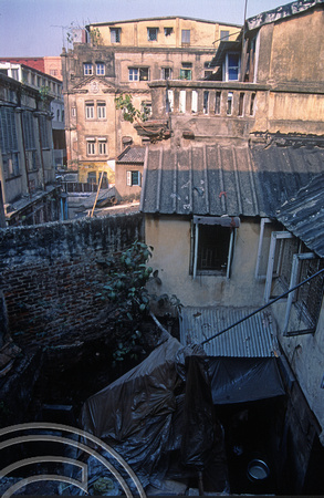 T03230. Buildings at the back of Sudder St. Calcutta. West Bengal. India. 28thFebruary 1992.