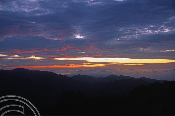 T04080. Dawn over Mount Kelimutu. Moni. Flores. Indonesia. 10th September 1992
