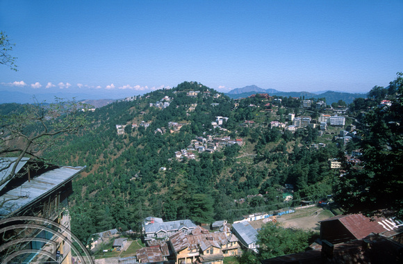 T02894. Looking North from the Mall. Shimla. Himachal Pradesh. India. October 1991