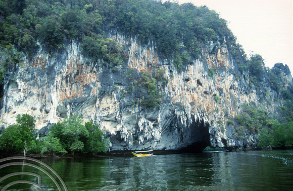 T03465. Rock cave. Ko Phangnan. Thailand.  28th April 1992