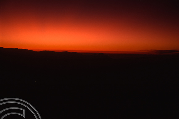 T03178. Sunrise seen from Adam's Peak. Sri Lanka. February 1992.