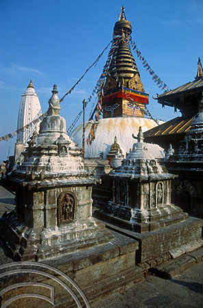 T03373. The Monkey Temple. Kathmandu. Nepal. March 1992