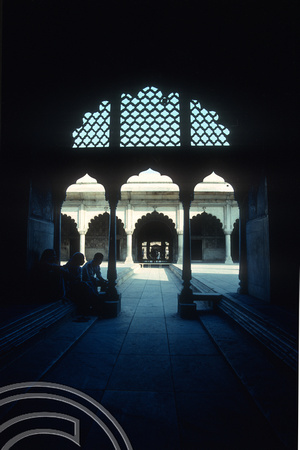 T02932. Inside the Royal baths. Red Fort. Delhi. India. 25th October 1991