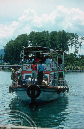 T03587. Tuk Tuk - Prapat ferry. Lake Toba. North Sumatra. Indonesia. 23rd May 1992