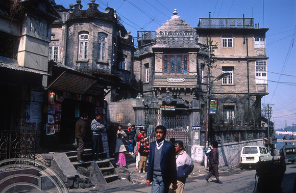 T03242. Old buildings. Laden La Rd. Darjeeling. West Bengal. India. 2nd March. 1992.