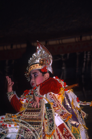 T4798. Baris (warrior) dancer. Ubud. Bali. Indonesia. December. 1994. jpg